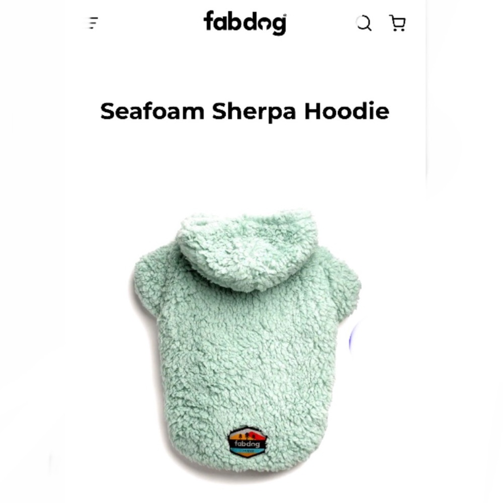 🐶 fabdog…. SUPER THICK SEAFOAM SHERPA BRAND NEW WITH TAGS 🏷